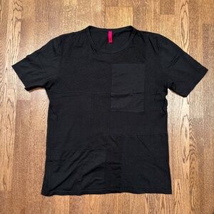 Sage De Cret Made in Japan Cut and Sew Block Black Cotton T Shirt Mens XL